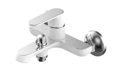 White bath mixer photo