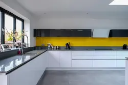 Kitchens with yellow apron photo