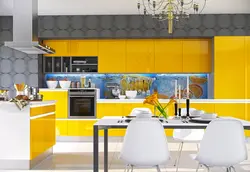 Kitchens with yellow apron photo
