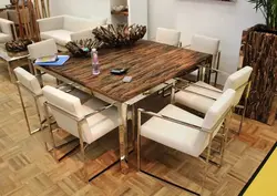 Квадратный стол на кухне фото