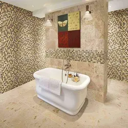 Small tiles in the bathroom photo