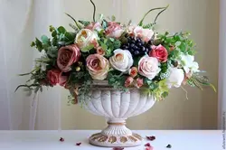 Bouquet of flowers in the kitchen photo