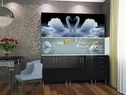 Kitchen facades with patterns photo