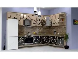 Kitchen facades with patterns photo