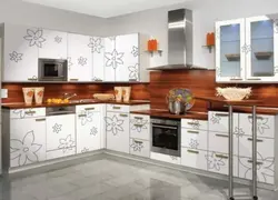 Naxışlı foto ilə mətbəx fasadları