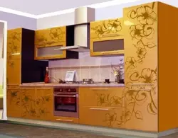 Kitchen facades with patterns photo