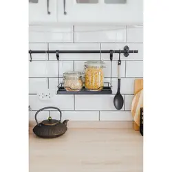 Black roof rails in the kitchen photo