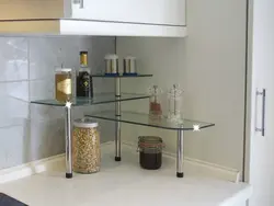 Glass Shelves In The Kitchen Photo