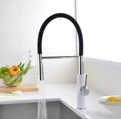 Kitchen faucet white photo