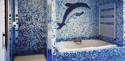 Mosaic panels in the bathroom photo
