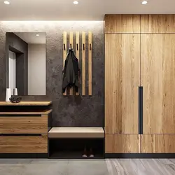 Hallway made of wood design photo
