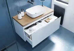 White bathroom cabinet photo