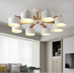 White chandeliers in the living room photo