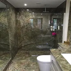 Жасыл мәрмәр фотодағы ванна