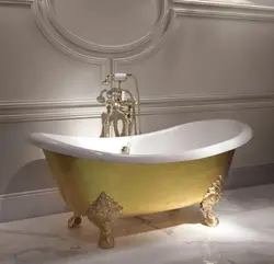 Cast iron bathtub with legs photo