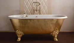 Cast iron bathtub with legs photo