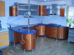 Kitchens with round corner photo