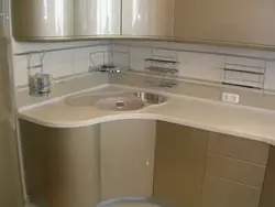 Kitchens with round corner photo
