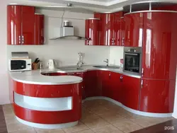 Кухни с круглым углом фото