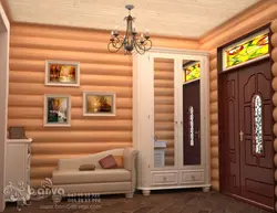 Пярэдні пакой у бярвеністай хаце фота