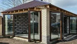 Doors to the summer kitchen photo