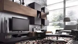 Yashash xonasidagi devorning loft fotosurati