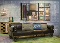 Mətbəxdəki loft divan fotoşəkili