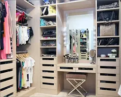 Photo of dressing rooms with a mirror