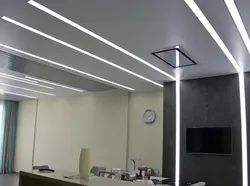 Linear lamps for the kitchen photo
