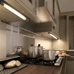 Linear lamps for the kitchen photo