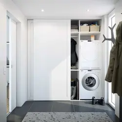 Hallway with washing machine photo