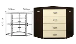 Corner chests of drawers in the hallway photo