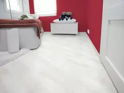 Gray linoleum in the bedroom photo