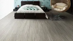 Gray linoleum in the bedroom photo