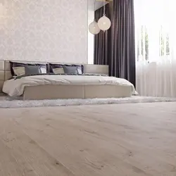 Yataq otağı fotoşəkilində boz linoleum