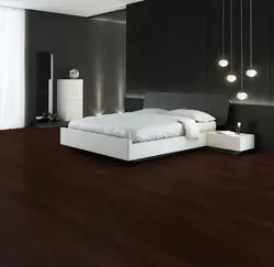 Gray linoleum in the bedroom photo