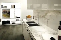 Glossy Porcelain Tiles In The Kitchen Photo