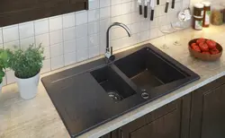 Granit lavabo fotosurati bo'lgan oshxonalar