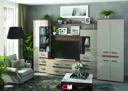 Wall in the living room fusion photo