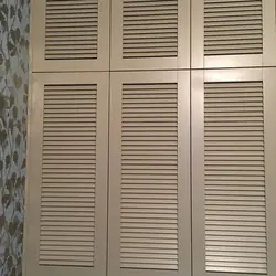 Louvered doors for the kitchen photo