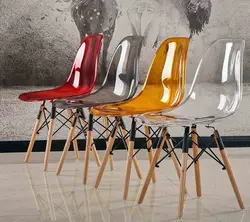 Plastic chairs in the kitchen photo