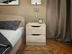 High bedside tables for the bedroom photo