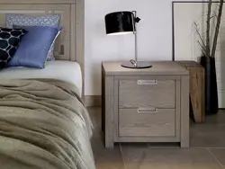 High bedside tables for the bedroom photo