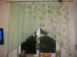 Штора на кухню углом фото