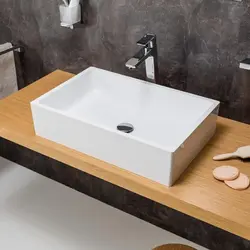 Rectangular sinks in the bathroom photo