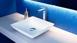 Rectangular sinks in the bathroom photo