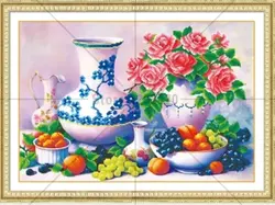 Diamond mosaic photo for kitchen