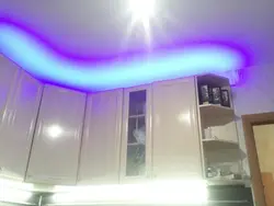 Kitchen with lighting from above photo