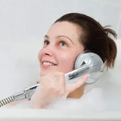 Photo with phone in bathroom
