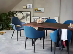 Mətbəx kresloları mavi şəkillər